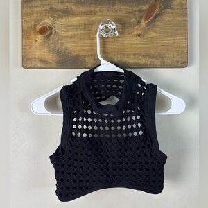 Free People Movement Meshed Up Cami Black Size M/L - Stretch Mesh Top